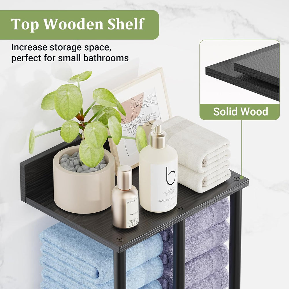 Large Capacity Three-layer Towel Racks for Bathroom Wall Mounted, Updated 3 B...