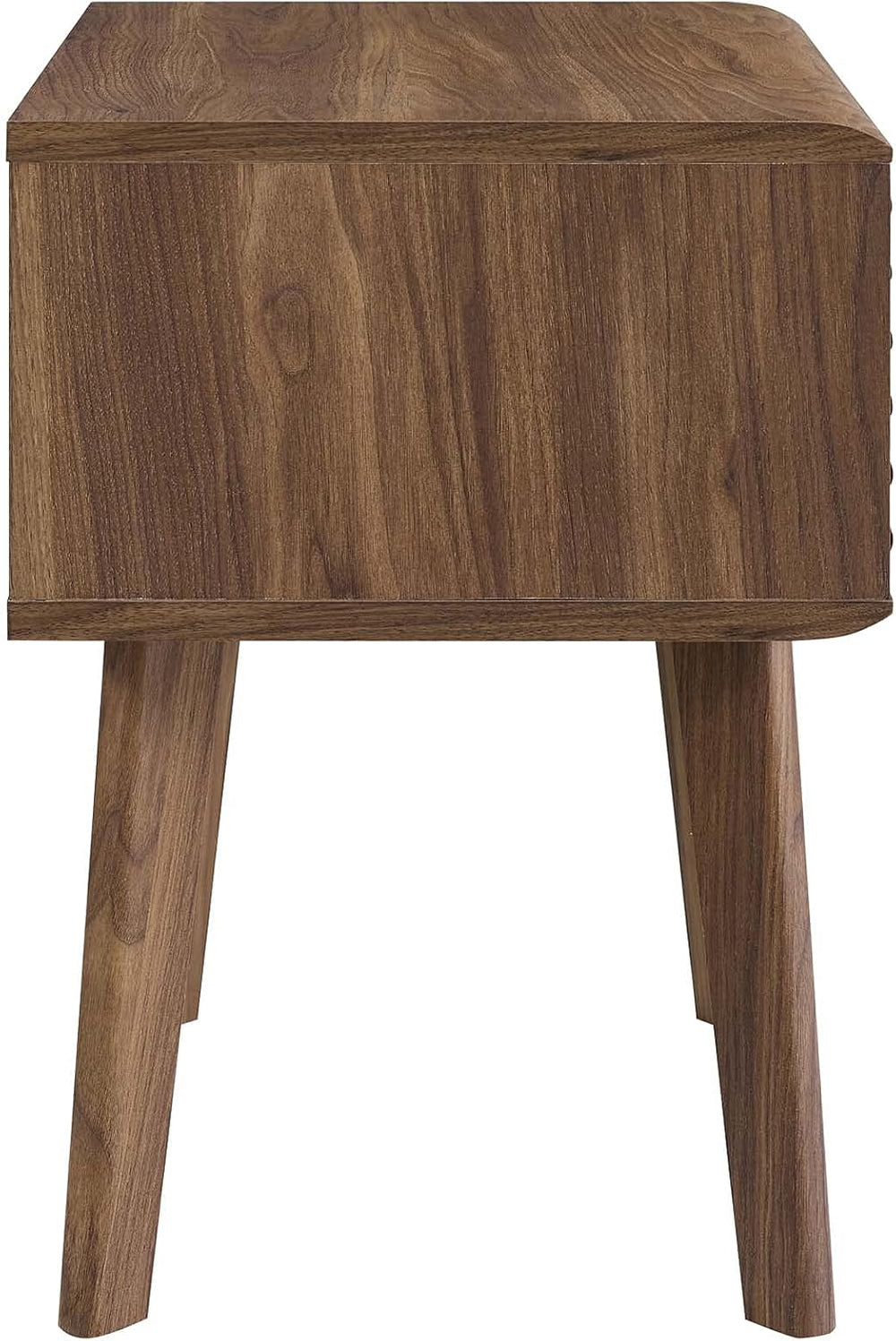 Modway Render Mid-Century Modern End Table or Nightstand in Walnut