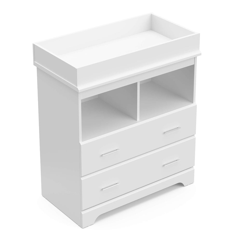 Storkcraft Brookside 2 Drawer Changing Table Dresser, White
