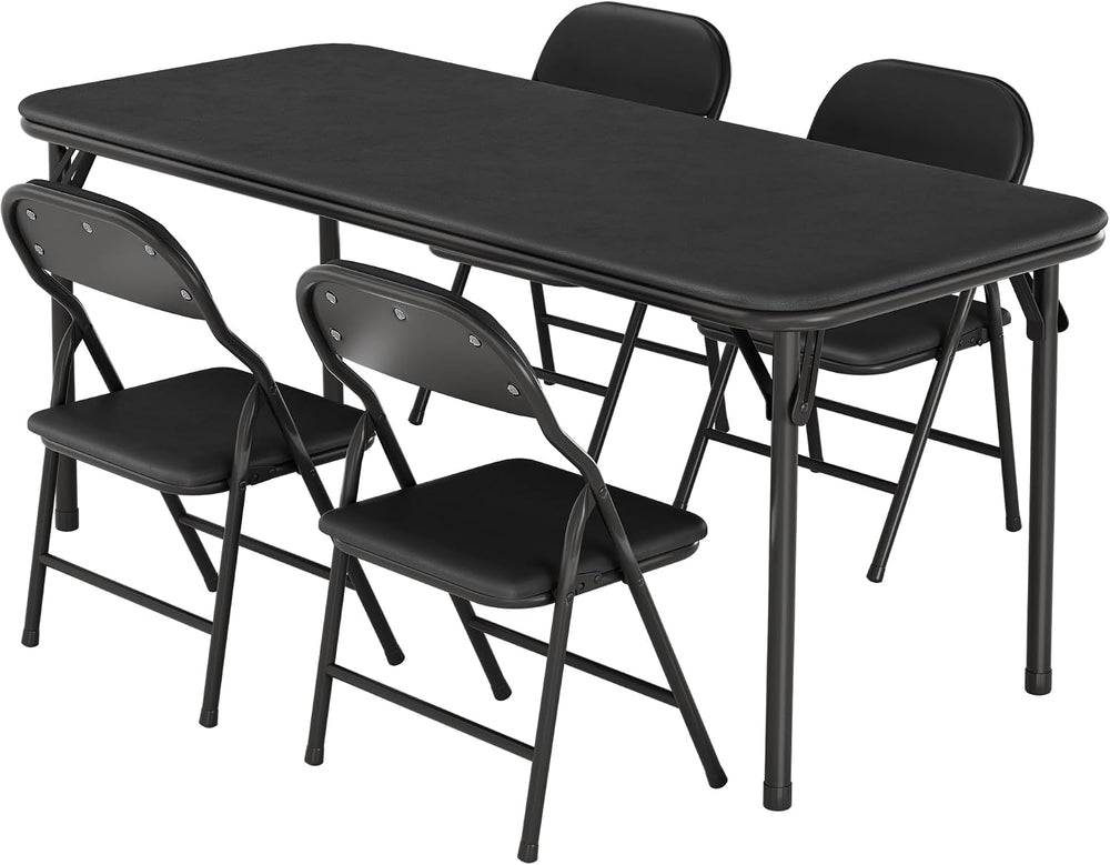Garvee 5-Piece Folding Table and Chairs for Boys and Girls