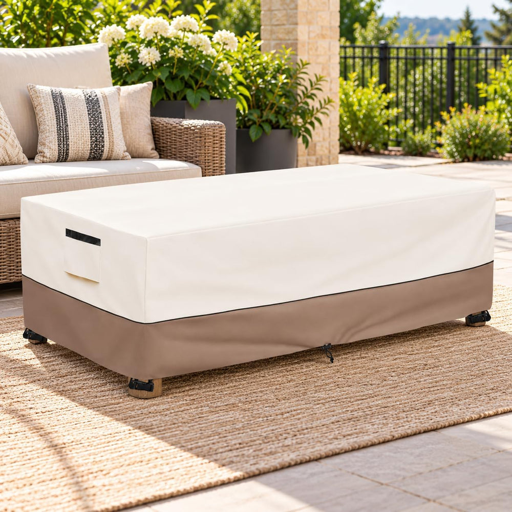 Outdoor Coffee Table Cover Waterproof, 48" W x 28" D x 16" H