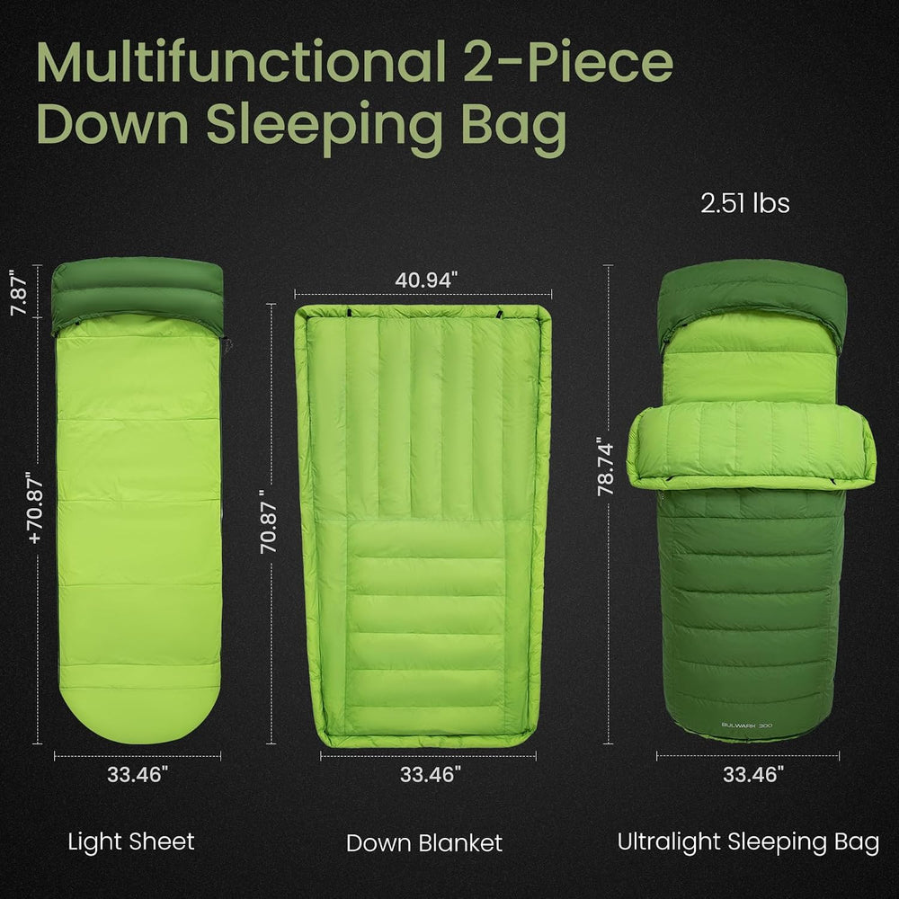 ATEPA Down Sleeping Bag, 650FP / 700FP Recycled, 3-Season