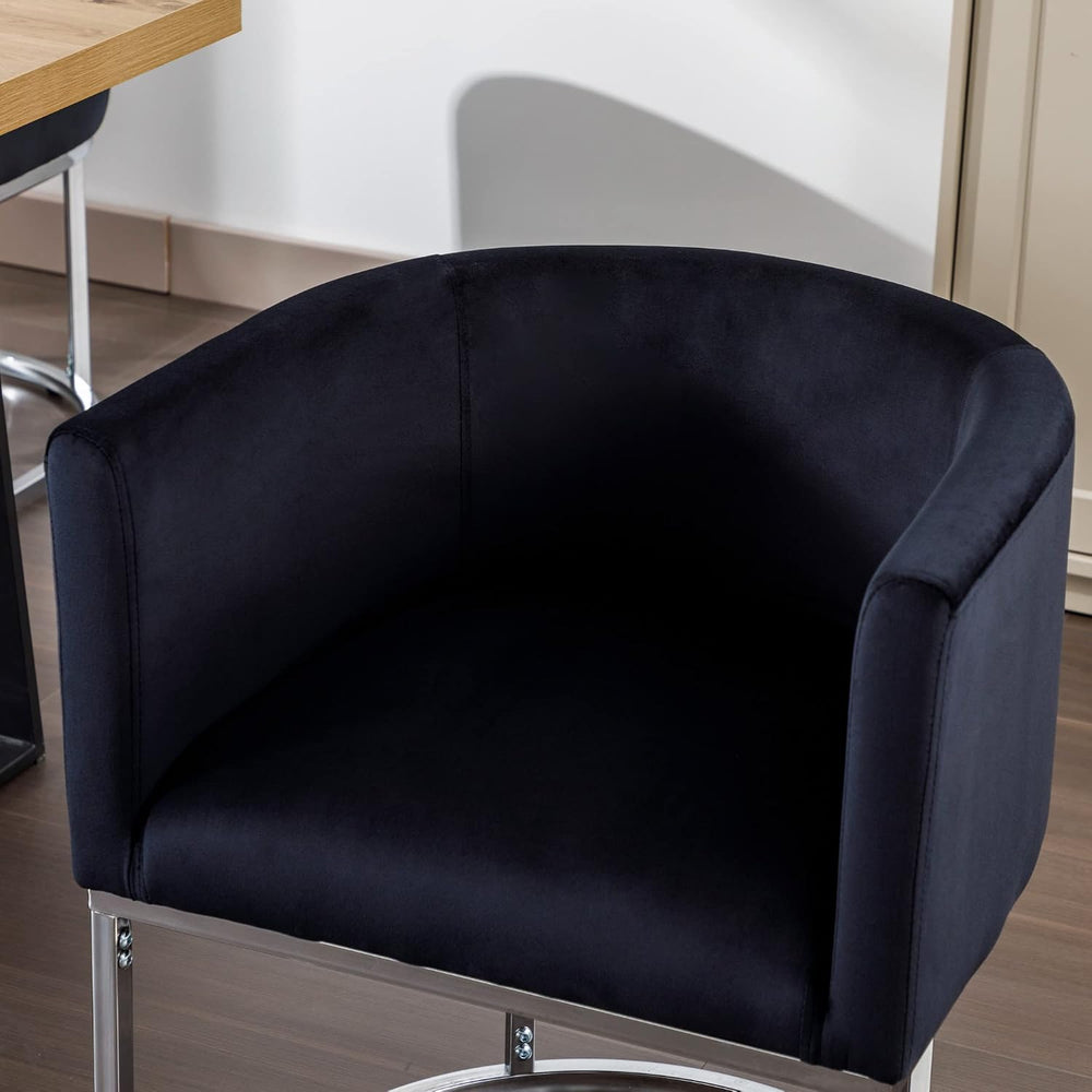 RIVOVA Upholstered Dining Chairs Set of 6, Modern Barrel Side Armchair Dining...
