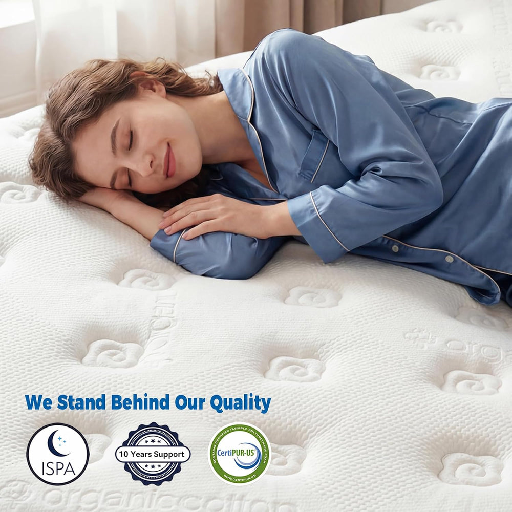 Ailis Queen Mattress, 12 Inch Queen Hybrid Mattress in a Box, Medium Firm wit...