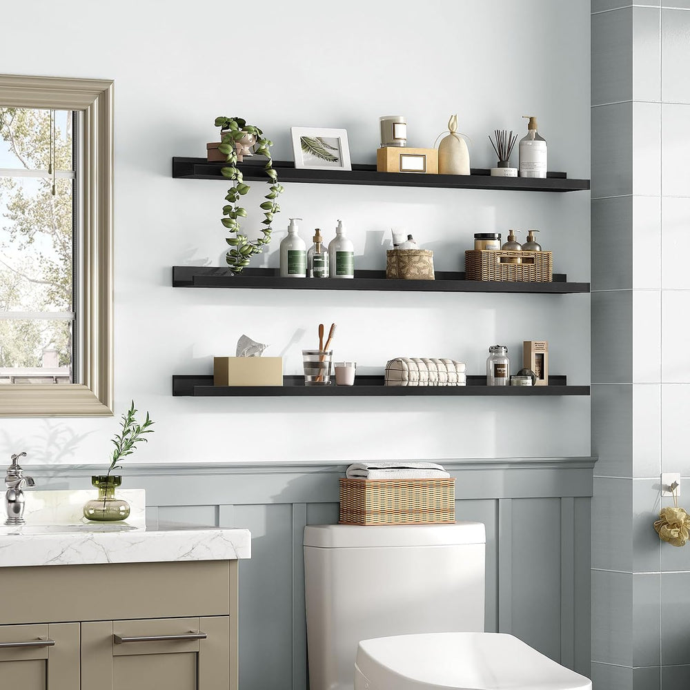 HOOBRO Floating Shelves, Wall Shelf Set of 3, 47.2 Inches Hanging Shelf