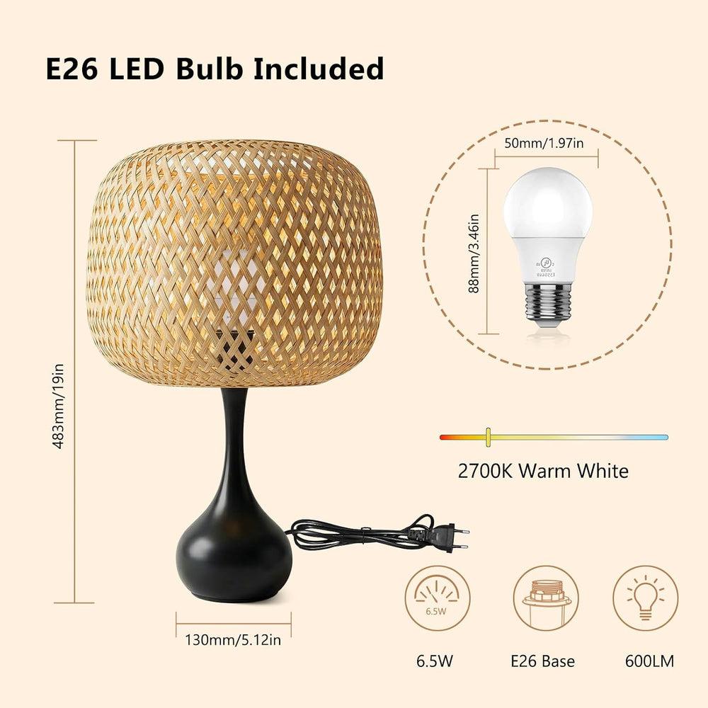 ONEWISH Touch Bedside Lamp for Bedroom, 3-Way Dimmable Table Lamps for Nights...
