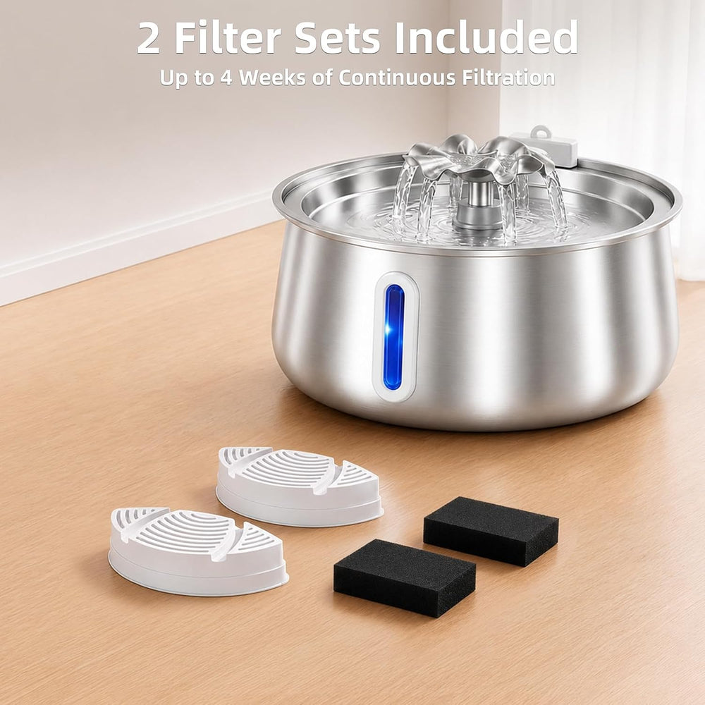 Cat Water Fountain Stainless Steel 4.5L/152oz Automatic Pet Water Dispenser