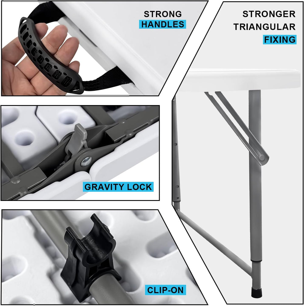 48" W x 24" D x 29.5" H - 4FT Adjustable Height Heavy Duty Pla...