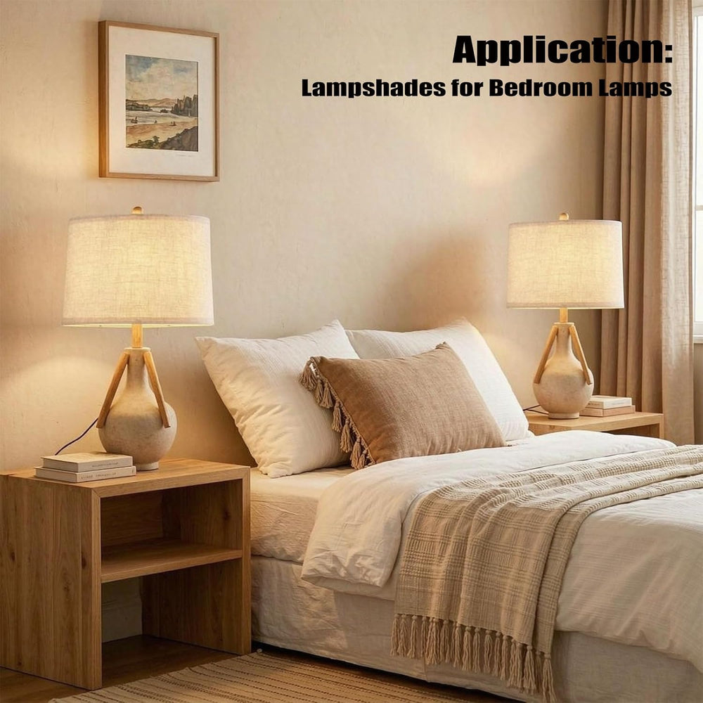 Lamp shades Set of 2,Drum Lampshades 13"x13" x 10" High, Lamps...