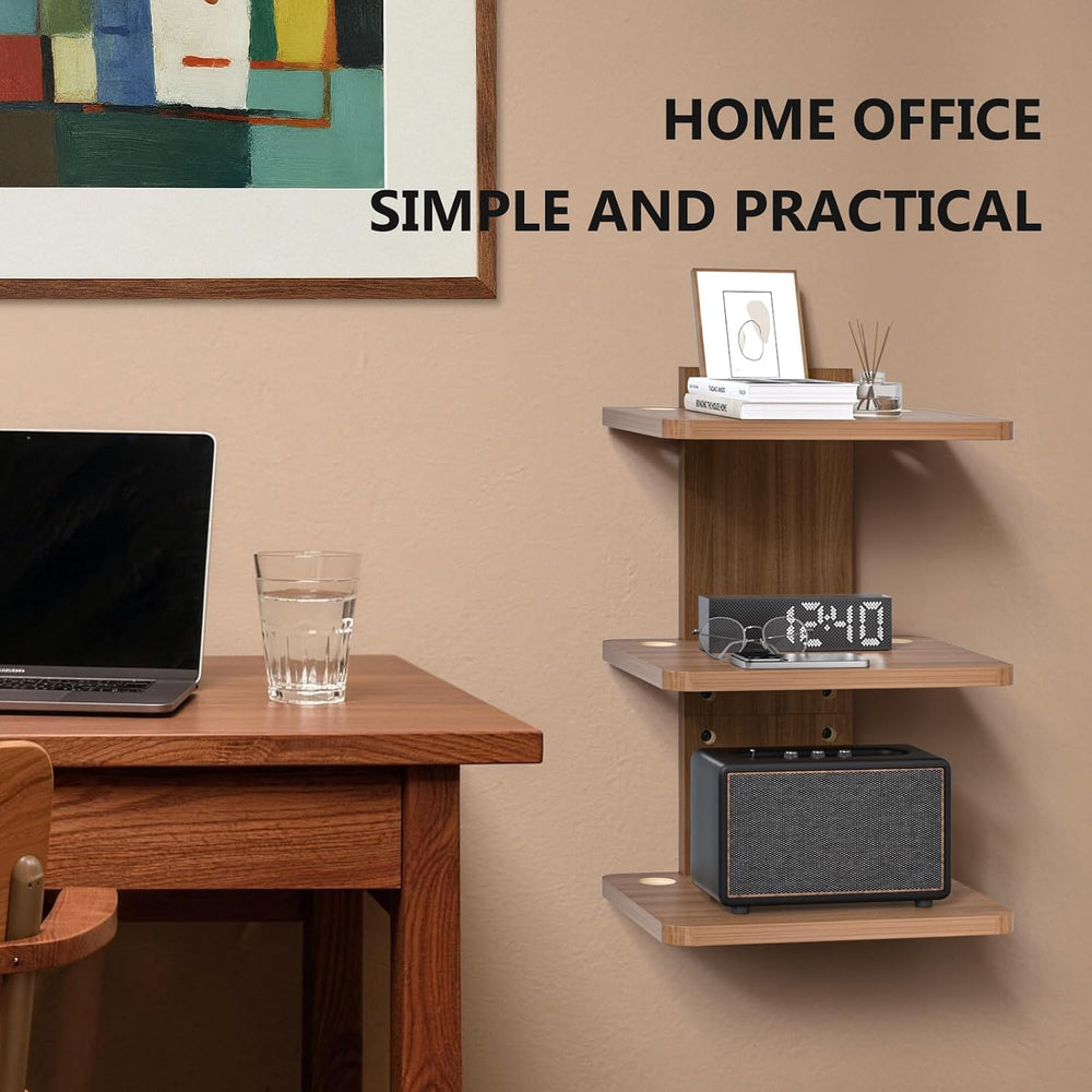 WALI 3 Tier Floating TV Wall Shelf for Projector, DVD Player