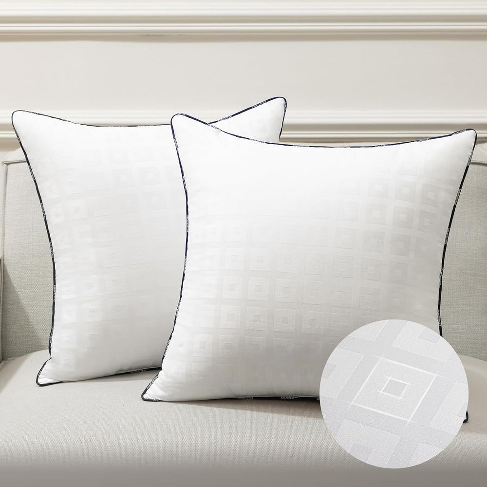 Phantoscope Throw Pillow Inserts with 100% Cotton Cover, 20x20 Inch, 2 Pack