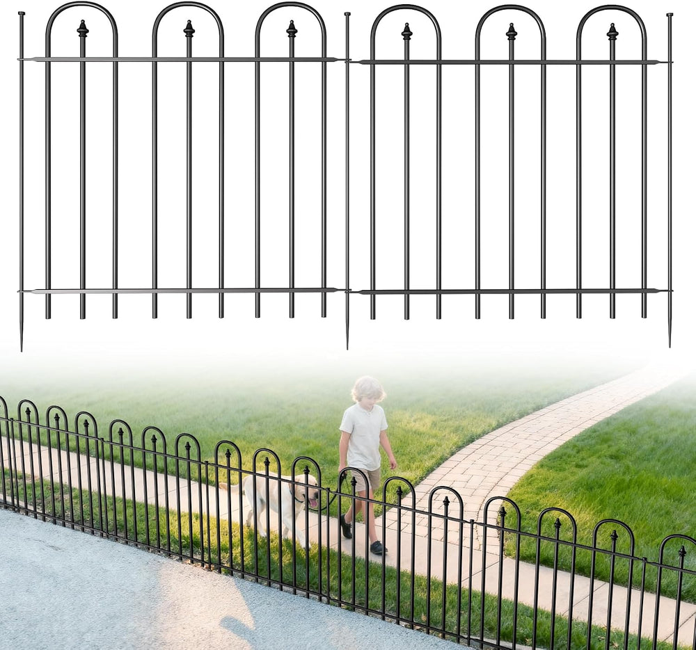 Garden Fence Animal Barrier - 10 Panels, 32 in(H) x 24 ft(L) No Dig Garden Fe...
