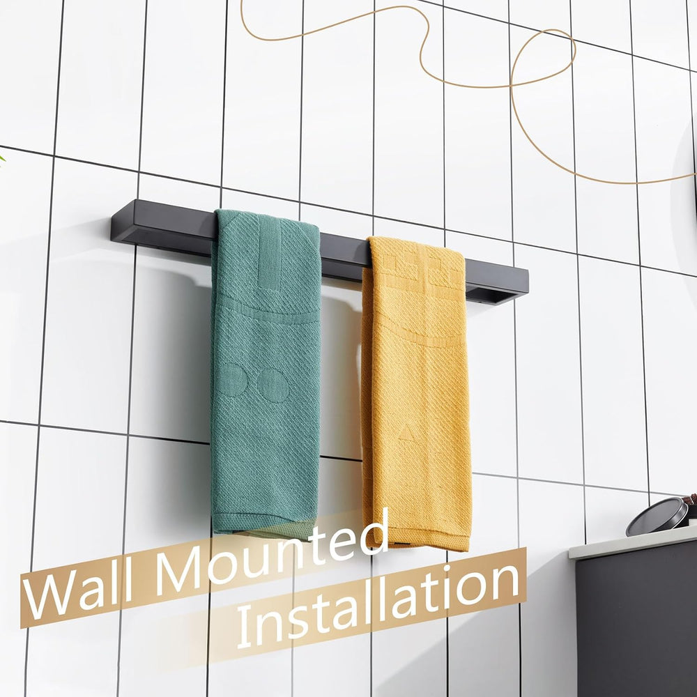KOKOSIRI Towel Bar Matte Black Bath Towel Holder 20-Inch Kitchen Rack Stainle...