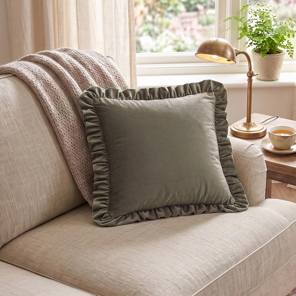 bilin gaier Designer Velvet Solid Throw Pillow Cover,Set of 2,22"x22"
