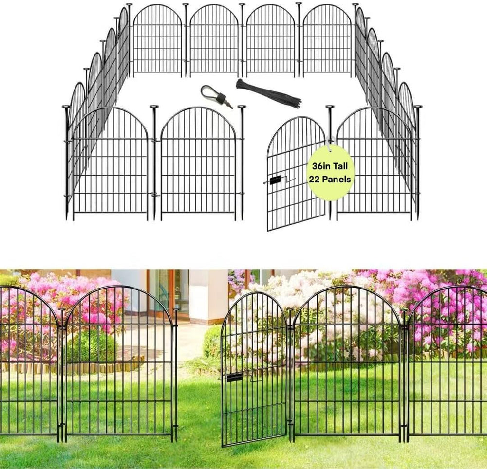 ADAVIN Garden Fencing 36 inch High, 22 Panels Dog Fence Outdoor for Yard, 48F...