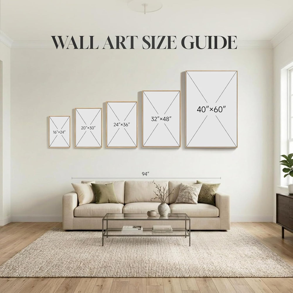 Large Framed Matisse Abstract Canvas Wall Art for Living Room, 3 Piece