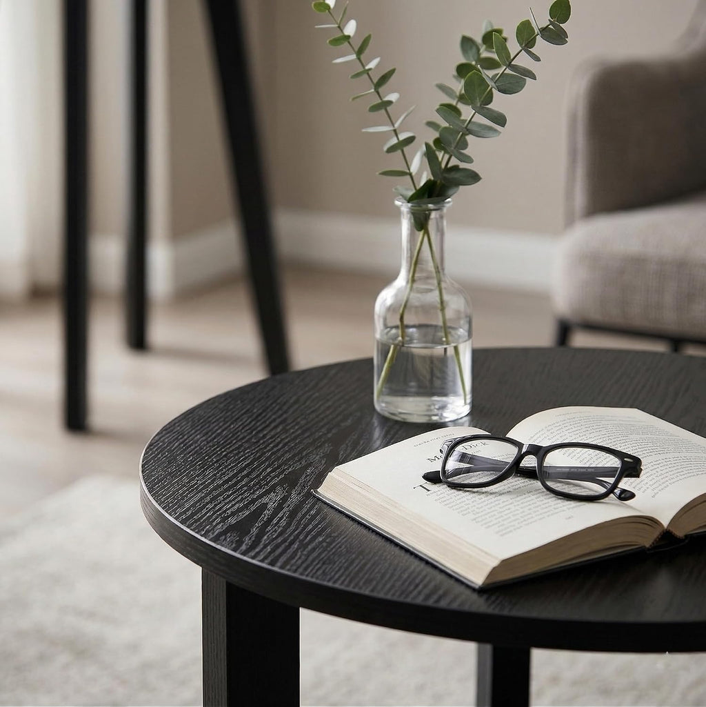 Farmhouse 3-Tier Round Side Table,Modern Couch Accent Table