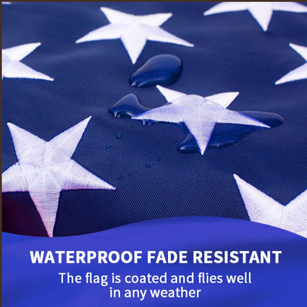 American Flags for Outside 5x8 Ft, Heavy Duty Outdoor US Flag with Waterproof...