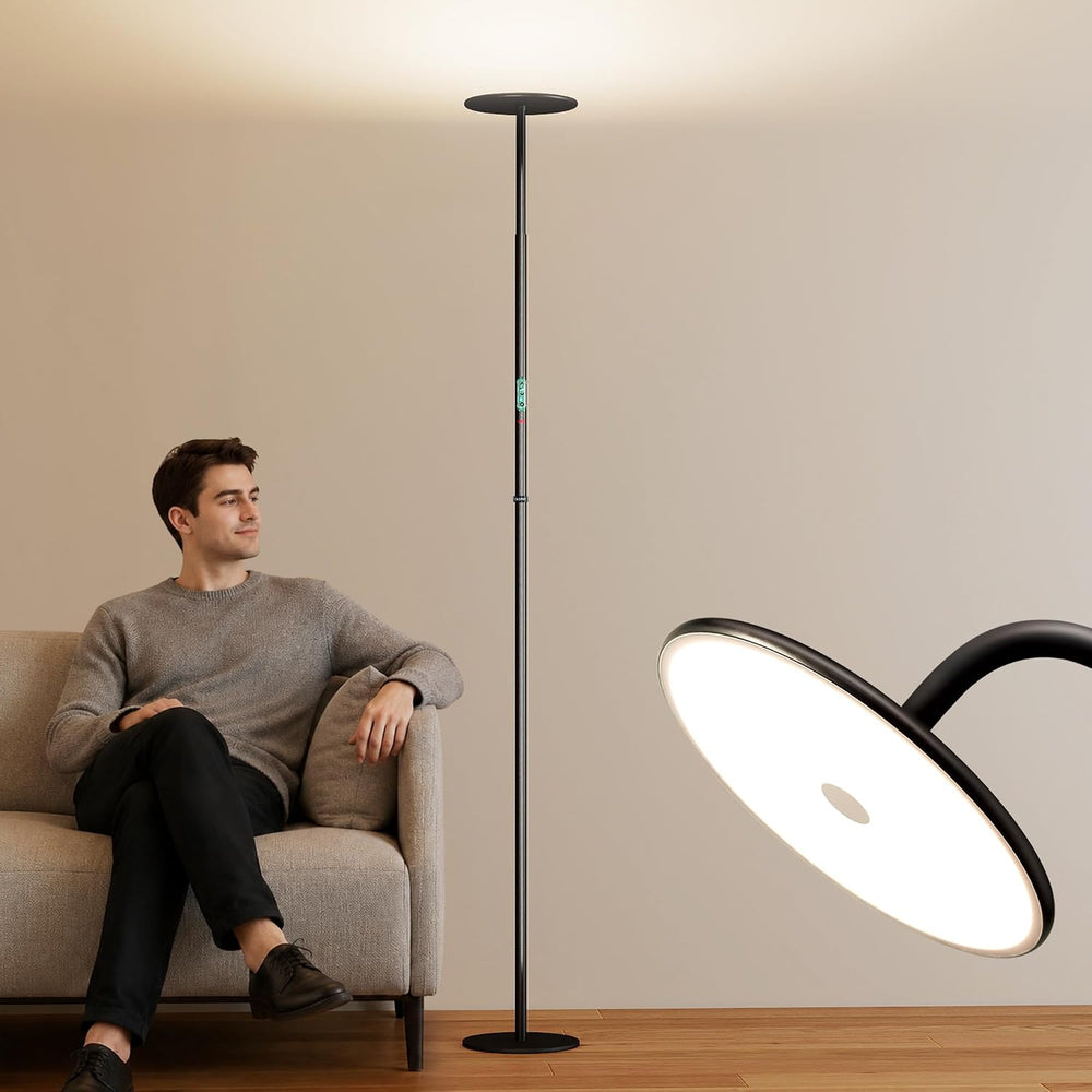 chiphy 60W Torchiere Lamp, 76'' Dimmable Tall Lamp, Bright Sky Floor ...