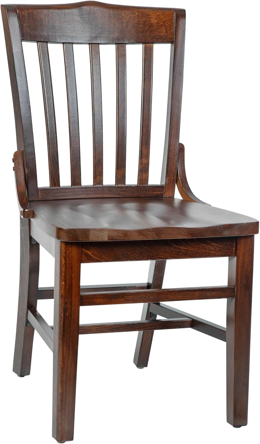 EMMA + OLIVER School House Back Walnut Wood Chair
