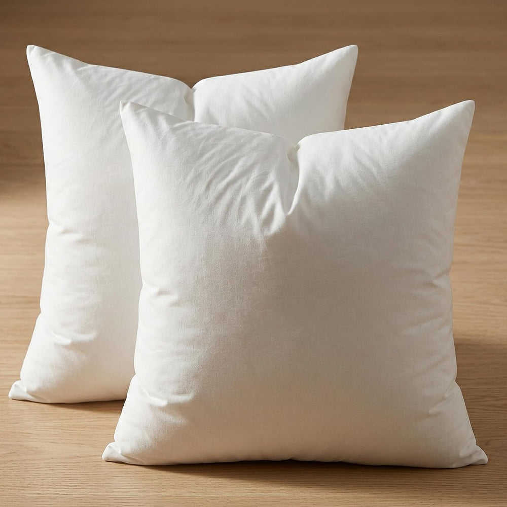APSMILE Down Feather Throw Pillow Inserts, 18x18 Pillows Set of 2 with Organi...