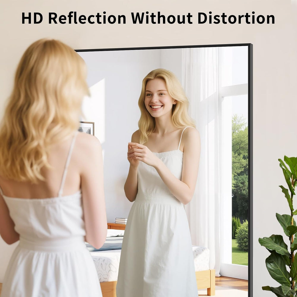 Koonmi Black Bathroom Mirror for Over Sink,Metal Framed 30"x48" Wal...
