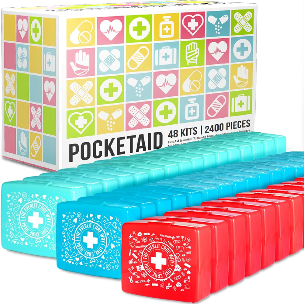 EVERLIT Pocket-Aid Mini First Aid Kit | Compact, Portable Hard-Shell Cases of...