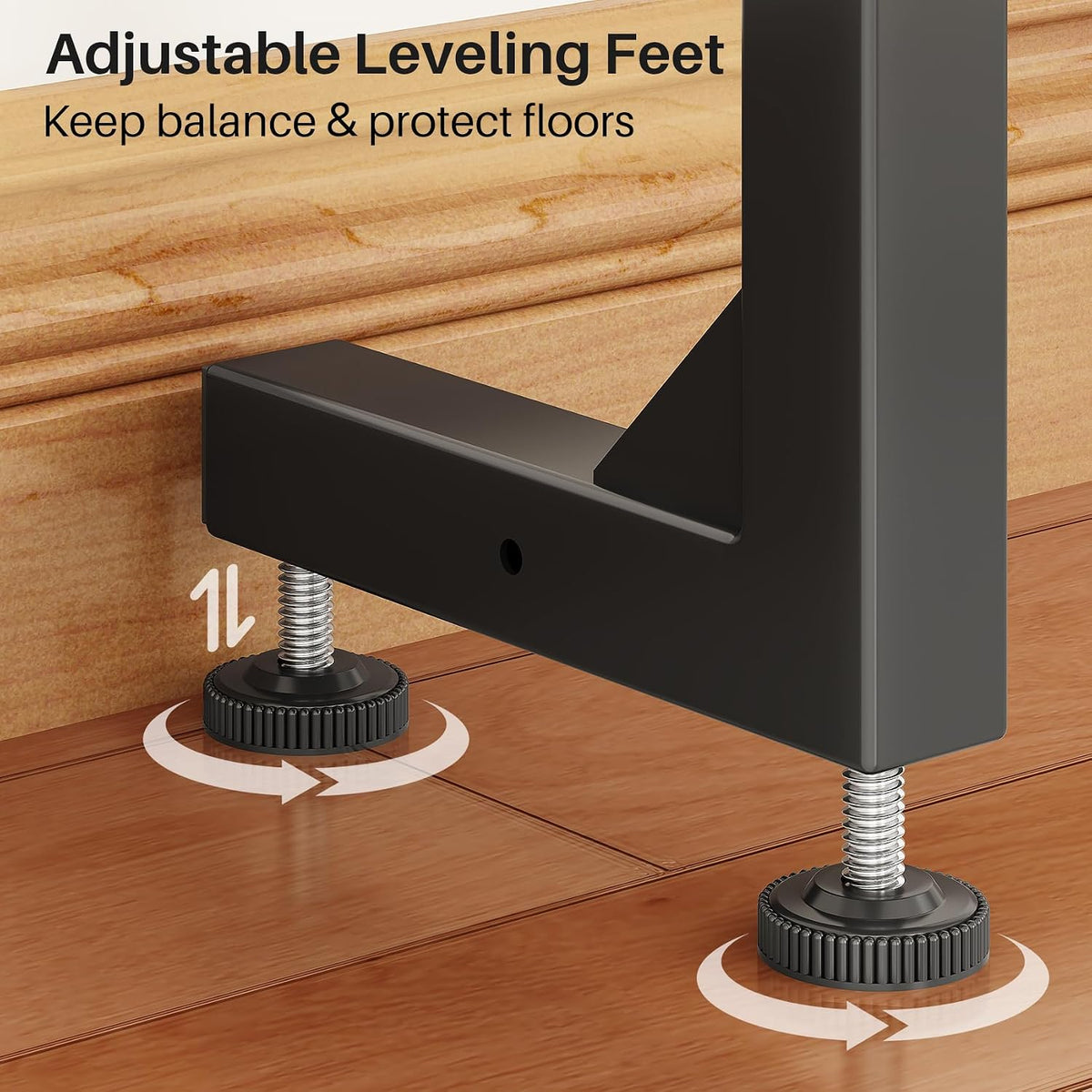 Kitstorack 94.5" Behind Couch Table, Height Adjustable Narrow Console | 24.3"-32.5" range, split for separate walls, 2 outlets, anti-scratch feet, rustic brown, ideal narrow sofa table
