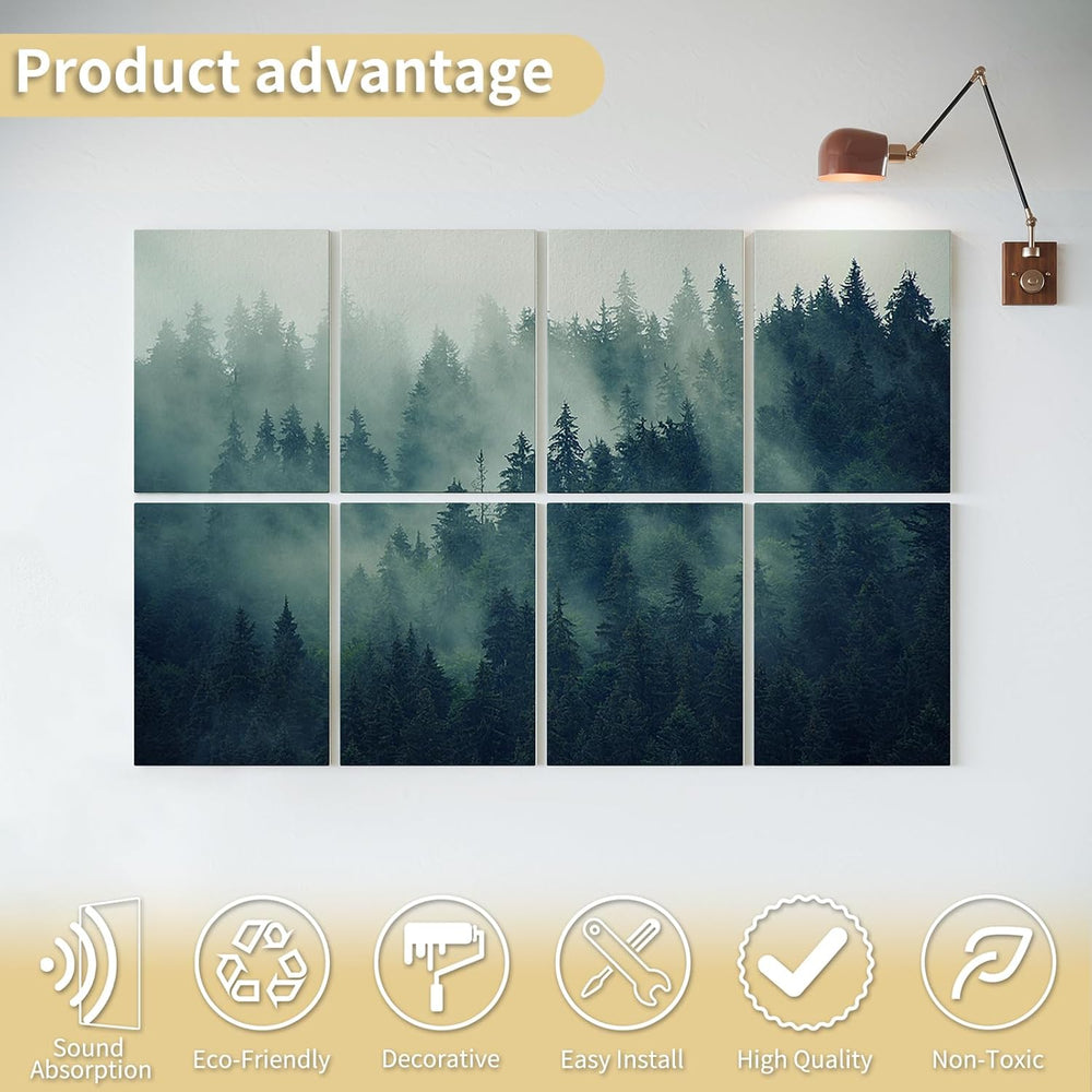 Art3d Acoustic Wall Panels, 48 x 32 in Set, 8-Pack Decorative Wall Art