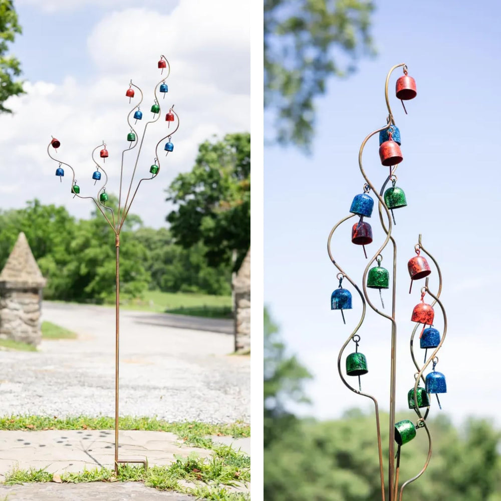 Happy Gardens Bell Spiral Garden Stake Multicolor, 48-Inch