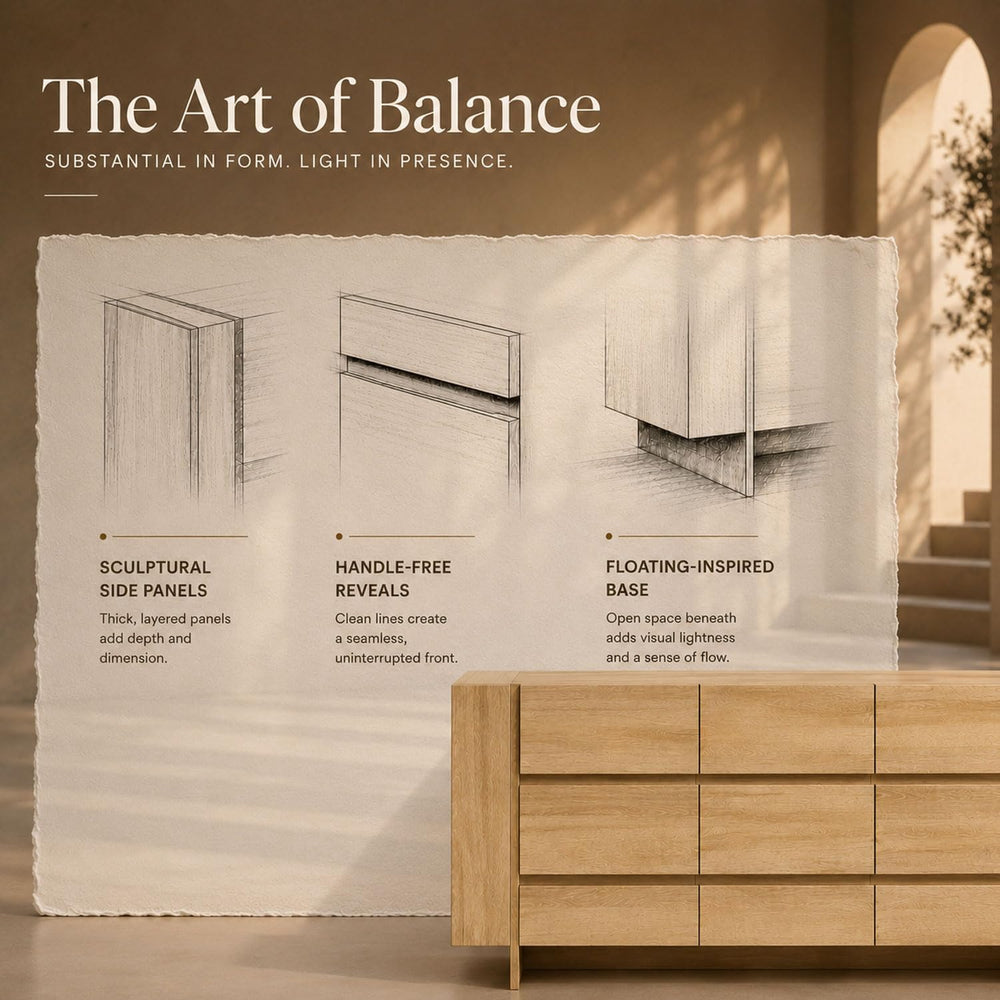 OKD 63" Modern 9 Drawer Dresser for Bedroom, 20" Depth for More Sto...