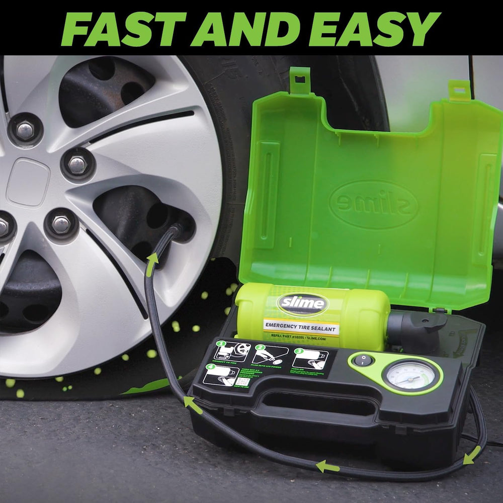 Slime 50158 Flat Tire Repair Kit, Smart Spair Ultra, All-in-One Solution, Rep...