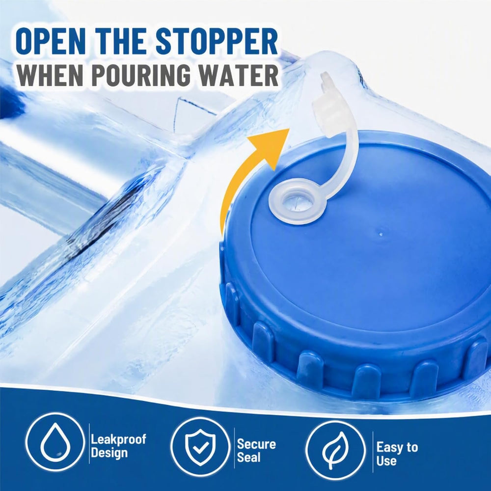 Dicunoy Camping Water Container, 2.6 Gallon Portable Water Jug with Spigot, T...