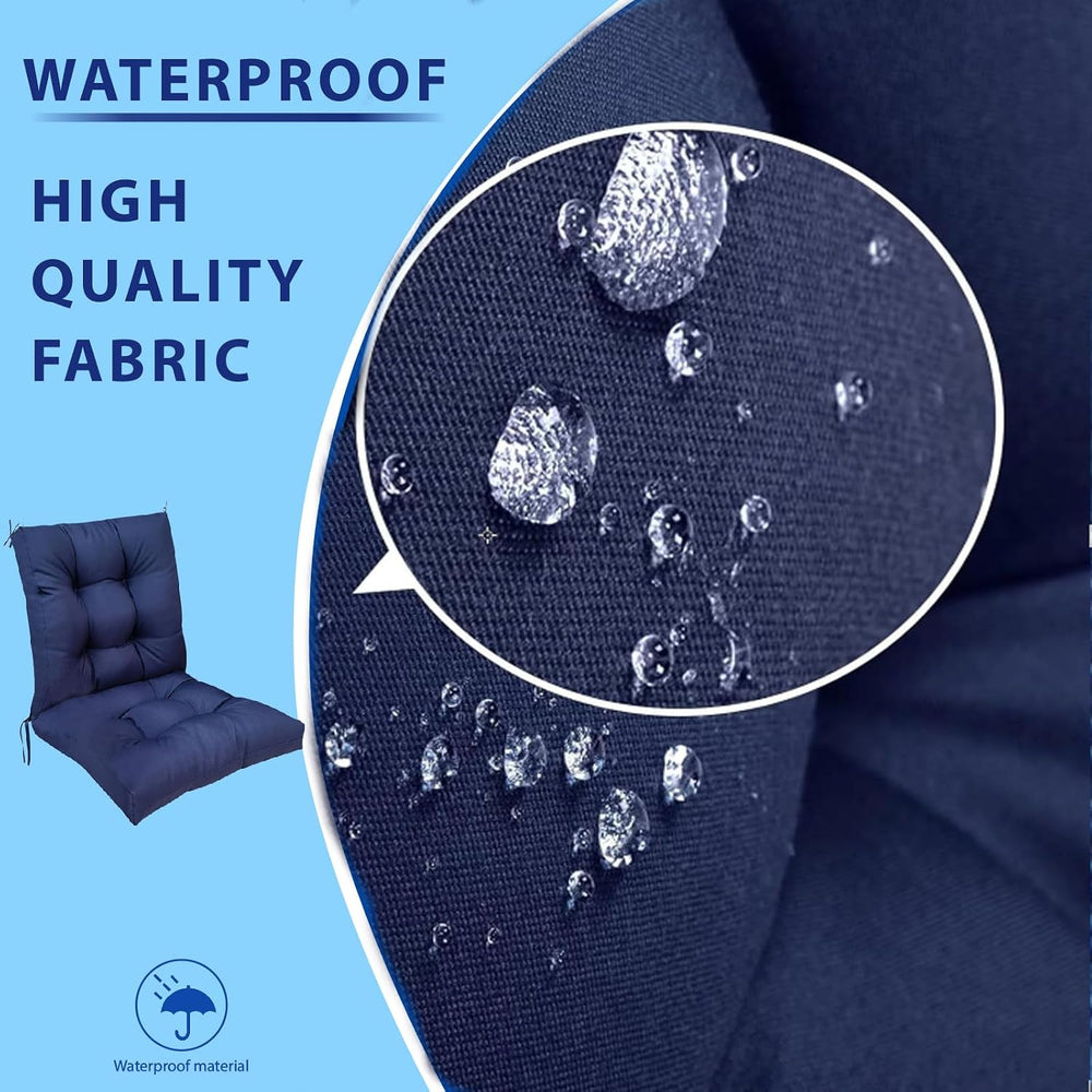 Outdoor Chair Cushions Waterproof Floral Tufted Lawn Wicker Chair Cushion for...
