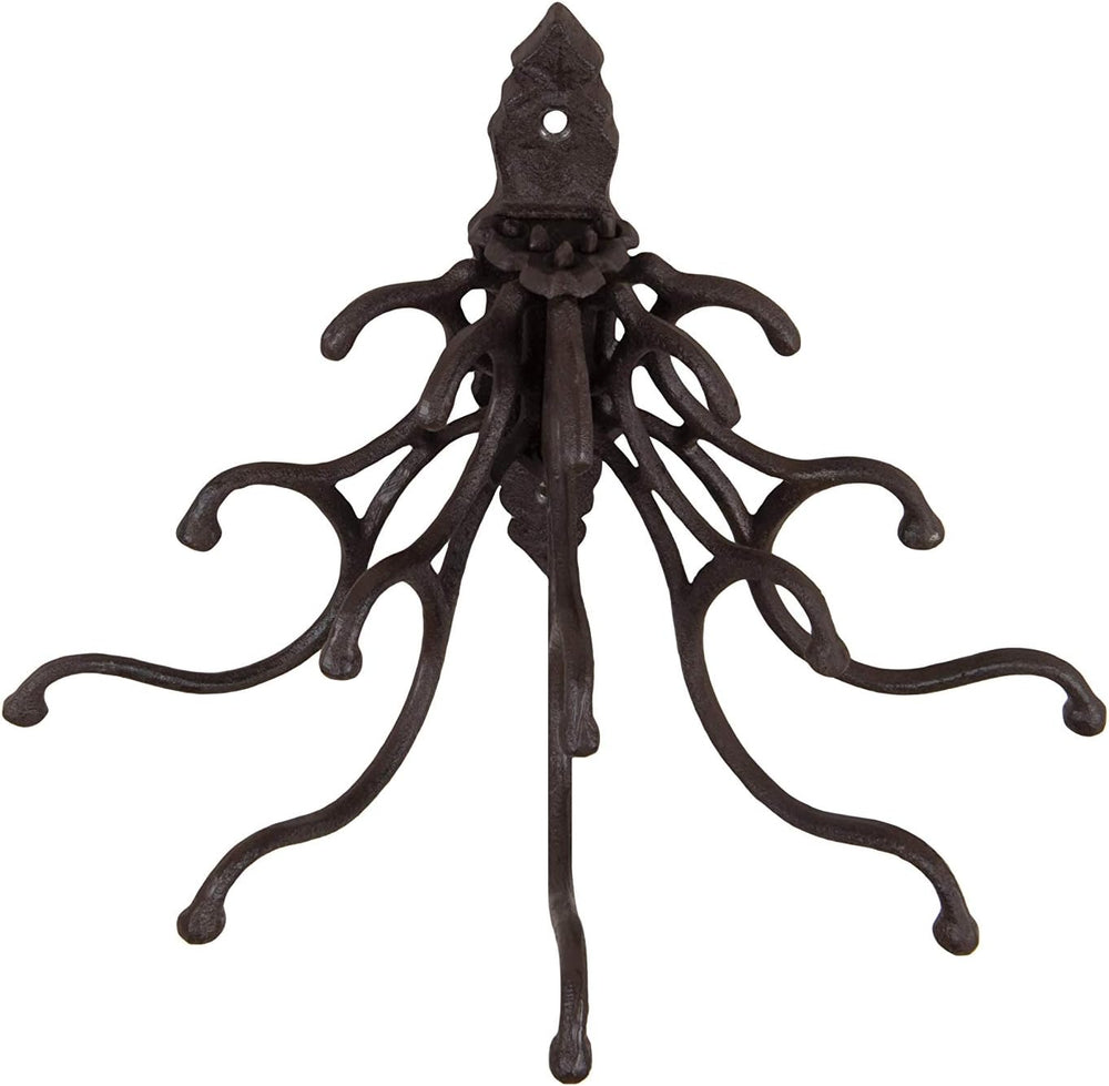 Creative Co-Op Antique Cast Iron Wall Hooks in Rust Finish