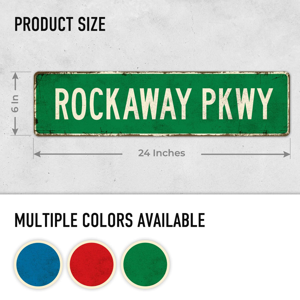 Custom Rustic Sign, Personalized Decor Street Signs Gift, 24x6 Inches, ACM,