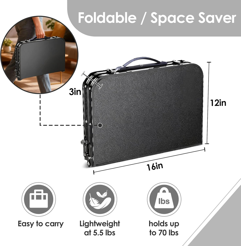 Folding TV Trays Foldable Dinner Tray Food Snack Eating Couch Side Table