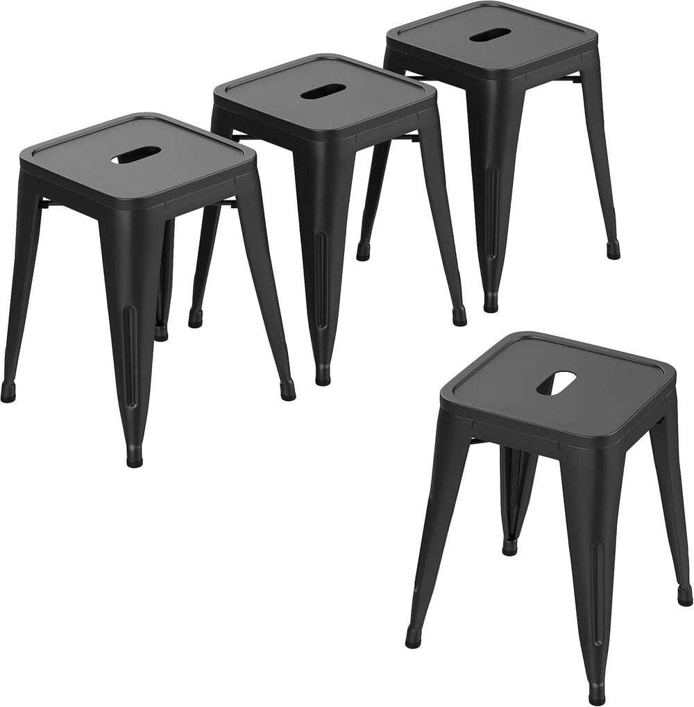 HAOBO Home 18" Metal Stools Set of 4, Classroom Stools for Indoor Outdoor
