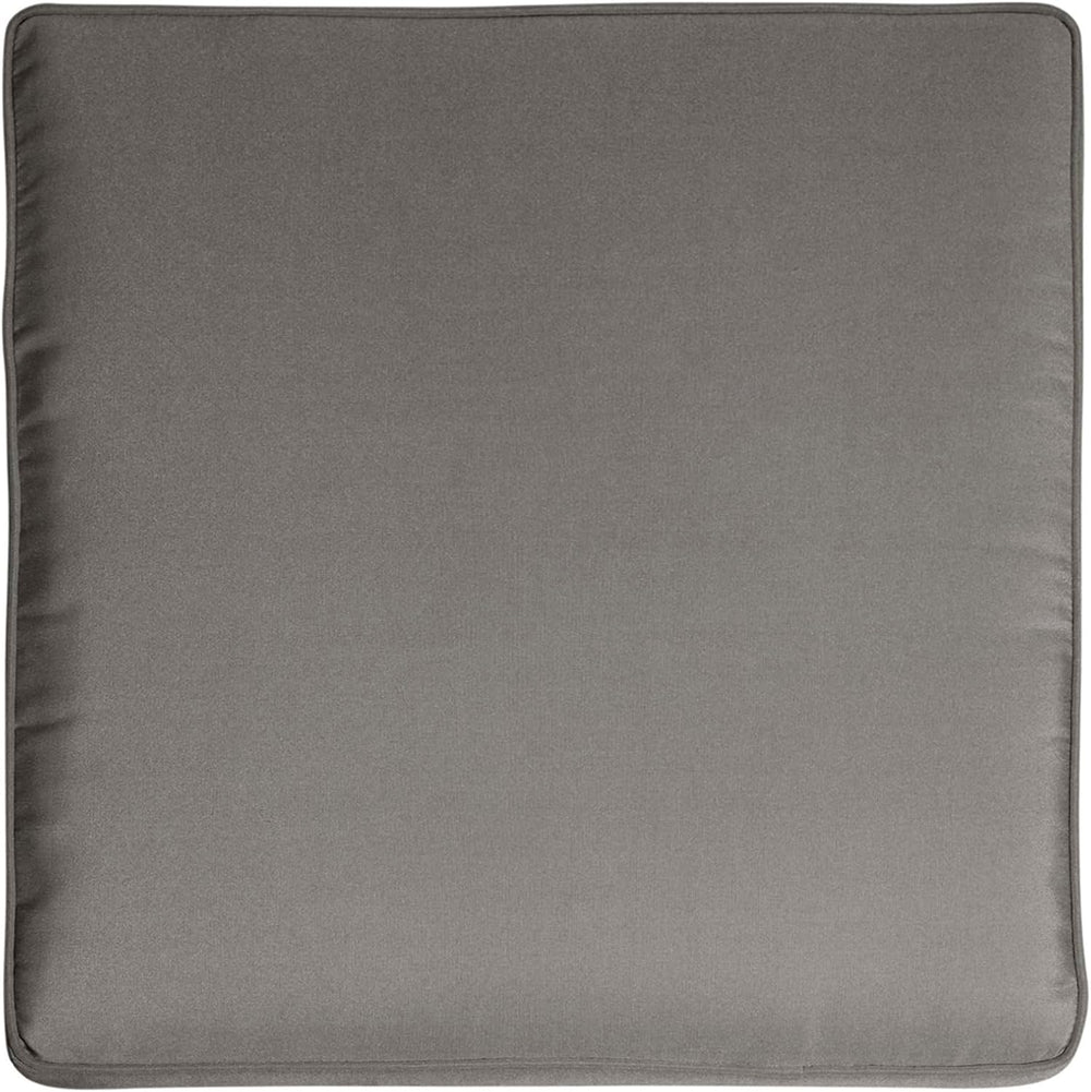 Christopher Knight Home Aya Coral Cushioned Aluminum Ottoman, Silver and Khaki