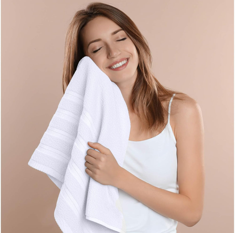 Utopia Towels 4 Pack Premium XL Bath Towels, 30x60 in, Cotton, White