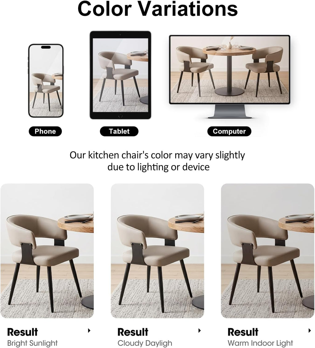 dining chairs set of 4, modern faux leather, package contents