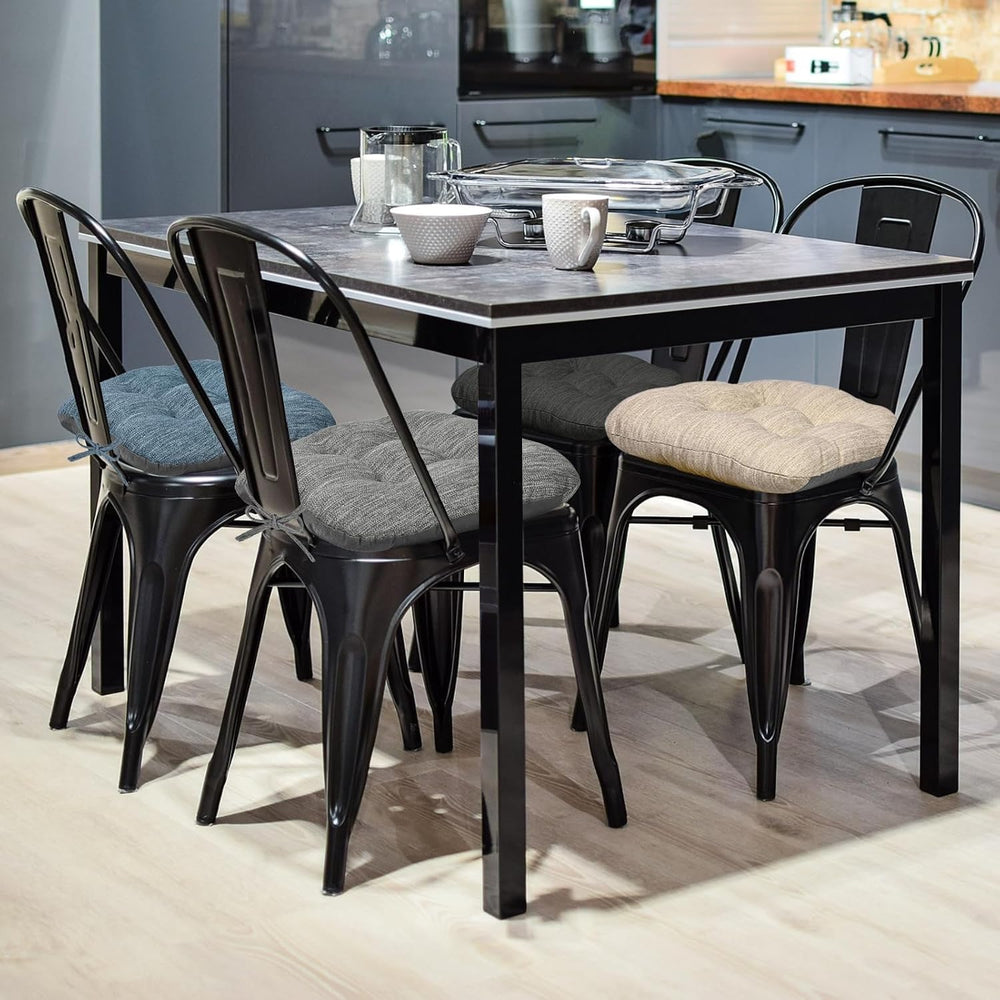 baibu 14×14 Metal Dining Chair Pads with Ties Set of 2, Super Soft Kitchen Ch...