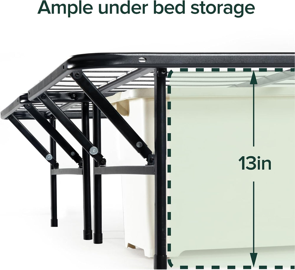 Zinus SmartBase Tool-Free Assembly Mattress Foundation, 14 Inch Metal Platfor...
