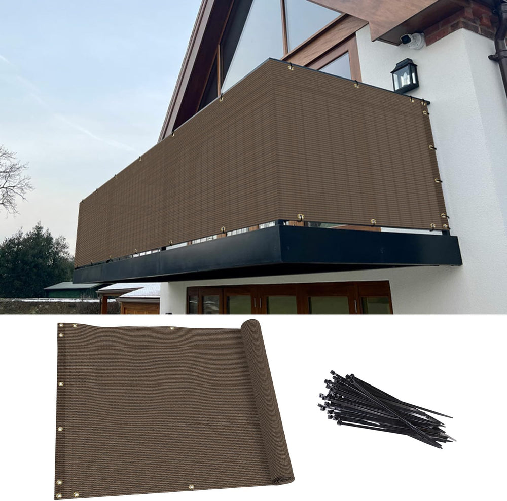 TANG 3' x 50' Balcony Privacy Screen Fence for Apartment Deck Railing...