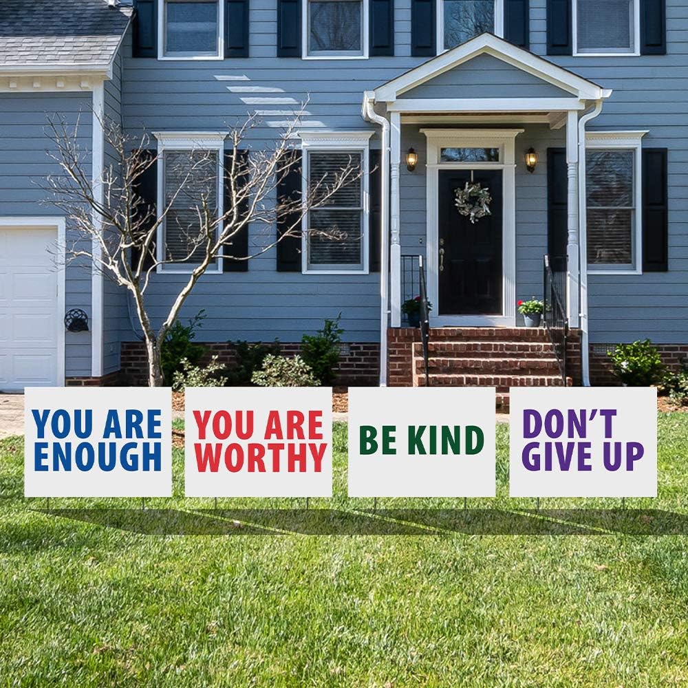 Vispronet Motivational Yard Sign Set – 23in x 17in Weather Resistant Yard Sig...
