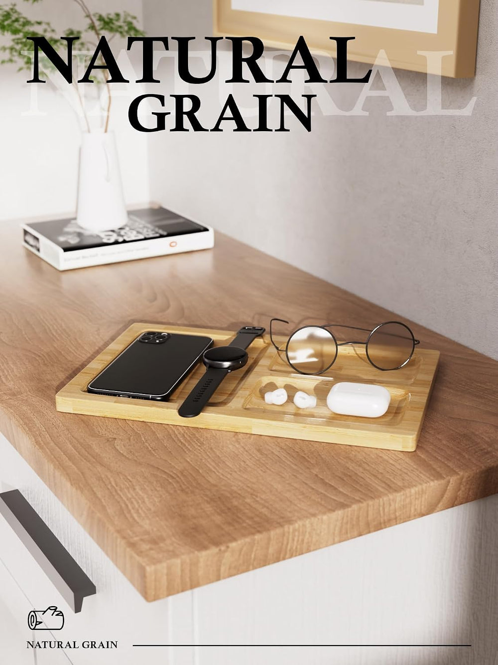 1FT Butcher Block Countertop – 12″ x 25″ x 1.5″ Solid Birch Wood Table Top