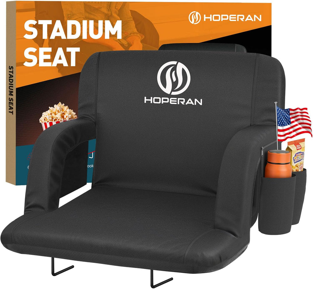 HOPERAN 25in Stadium Seats for Bleachers with Back Support, Extra Wide, 1PC