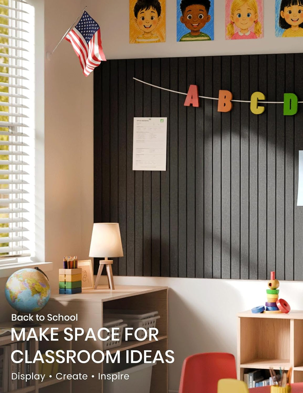 Fluxynara Felt Bulletin Board & Cork Board Alternative 48'' x 36&...