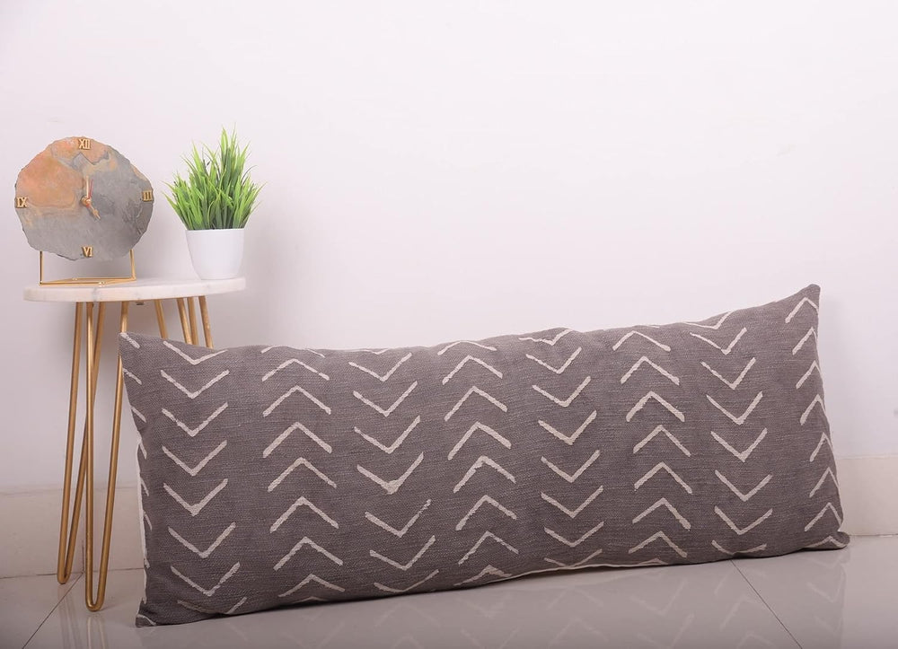 Trade Star 100% Cotton Lumbar Pillow Cover Handloomed Pillow Shams Rustic Bac...