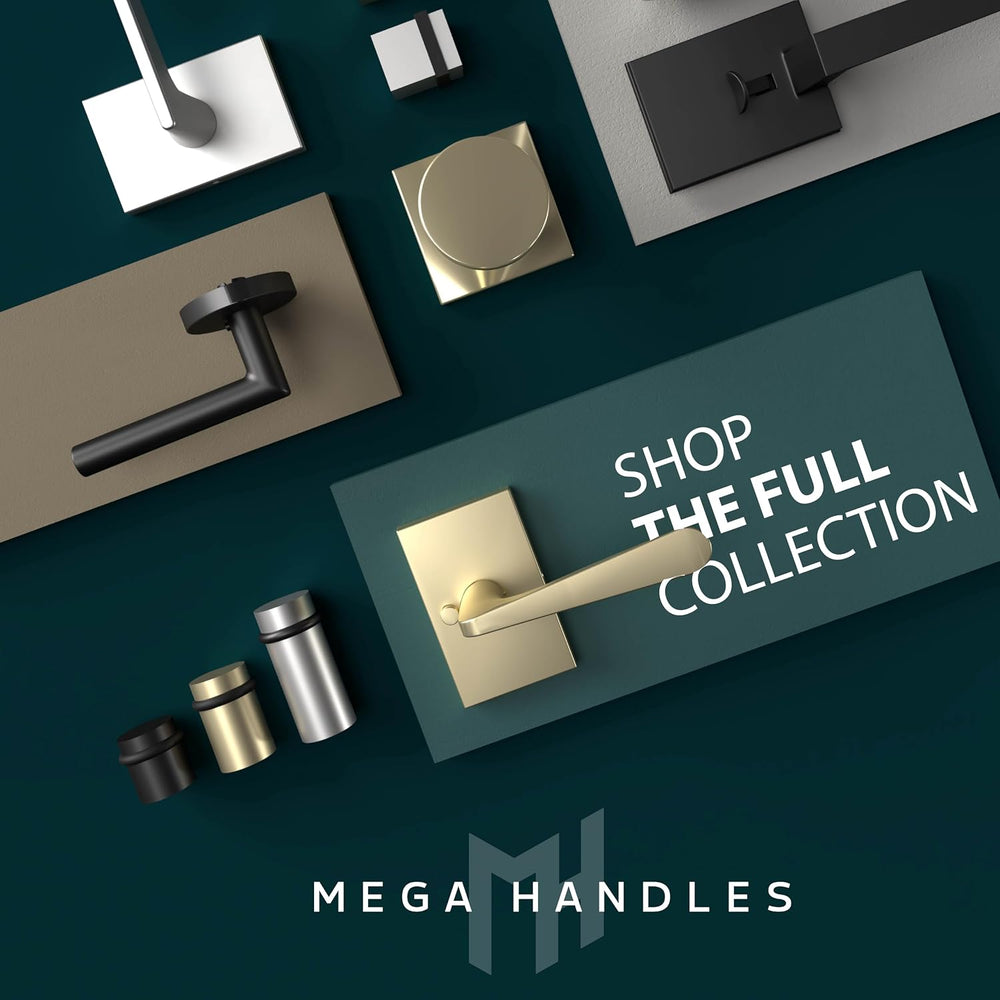 Mega Handles Bathroom Accessory Set Satin Nickel - 4-Piece, Towel Bar Set